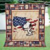 Snoopy Usa Flag 3D Quilt  Quilt